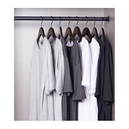 FYTRONDY Black Stainless Steel 3/4 Inch Wardrobe Closet Rod Bracket - Premium Edition