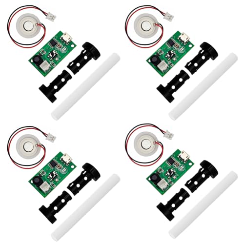 4-Piece Ultrasonic Humidifier DIY Module with LED Light & Atomization Disc