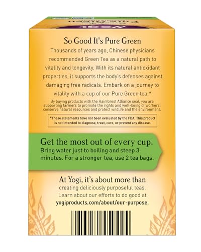 Organic Green Tea - Pure, Invigorating, 16 Count | YOGI TEA