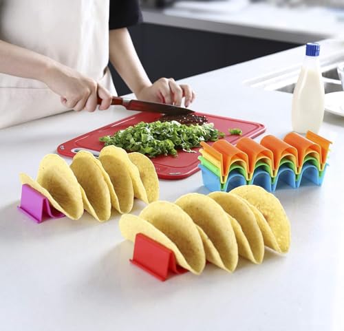 BPA-Free 6-Color Taco Holder Stand - Stackable 6-Slot Design