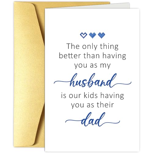 Obbyidk Father's Day Card for Husband - Anniversary & Birthday Card
