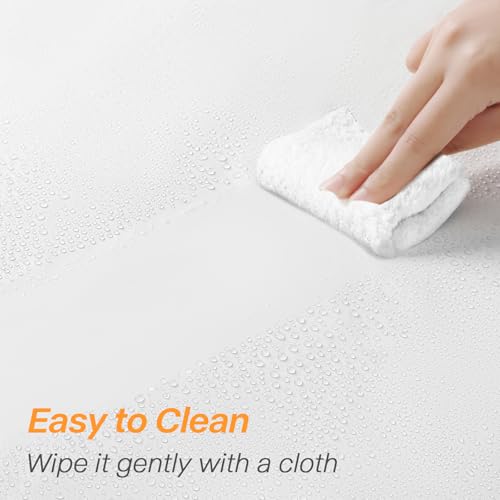 Gibelle White PEVA Shower Curtain Liner 72x72 Waterproof Bathroom Accessory Pack of 1