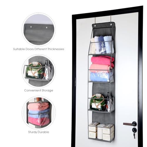 4-Shelf Over the Door Closet Organizer - Grey (1 Pack)