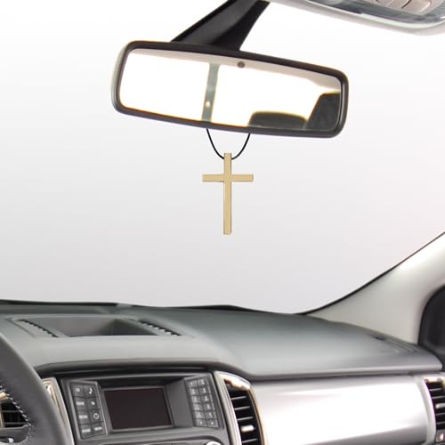 Cross Pendant for Car Rear View Mirror | Durable Alloy Charm