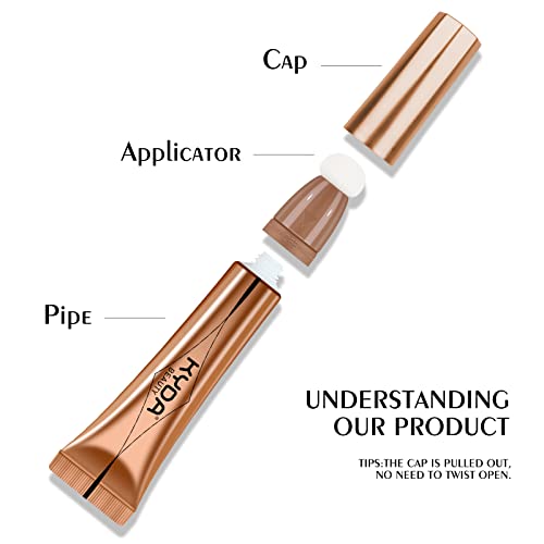 KYDA Liquid Highlighter Wand - Buildable Face Illuminator with Cushion Applicator
