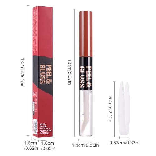 Jutqut Dual-Ended Peel-Off Lip Stain & Gloss Oil with Tweezer