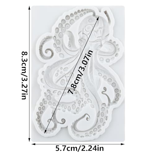 Octopus Silicone Mold for Fondant, Cake Decorating, and Candy