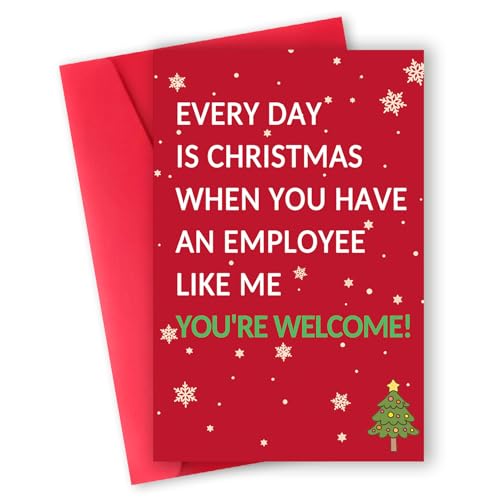 Funny Christmas Card for Boss or Coworker - New MM-087 Holiday Greeting