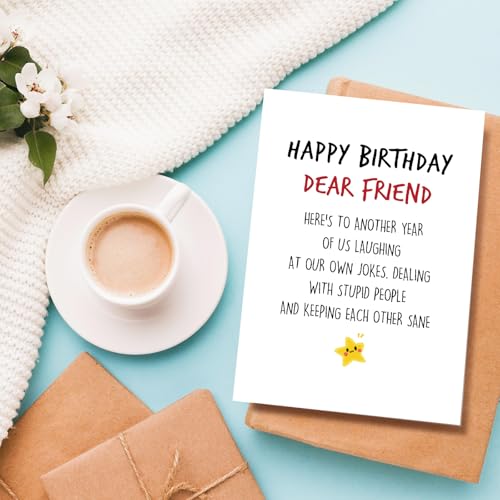 Funny Birthday Card for Best Friend - Laugh-Out-Loud Humor