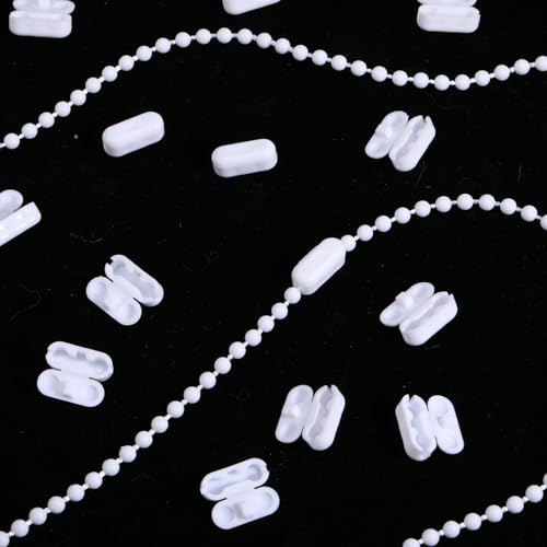 50 Pack White Blind Chain Connectors for Window Repairs