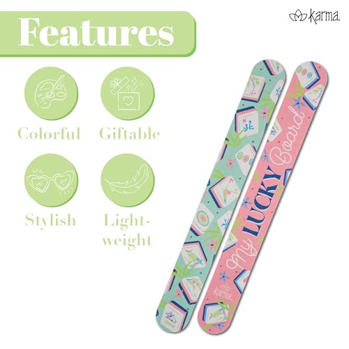 Karma Colorful Double-Sided Emery Board 180/120 Grit Nail Files
