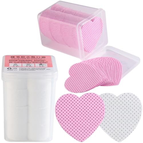 Fcozpjk 400Pcs Lint Free Nail Wipes Heart Shape Polish Remover Pads