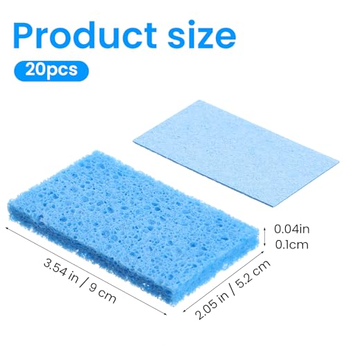 20-Pack Compressed Cellulose Sponges - Eco-Friendly Kitchen Cleaning