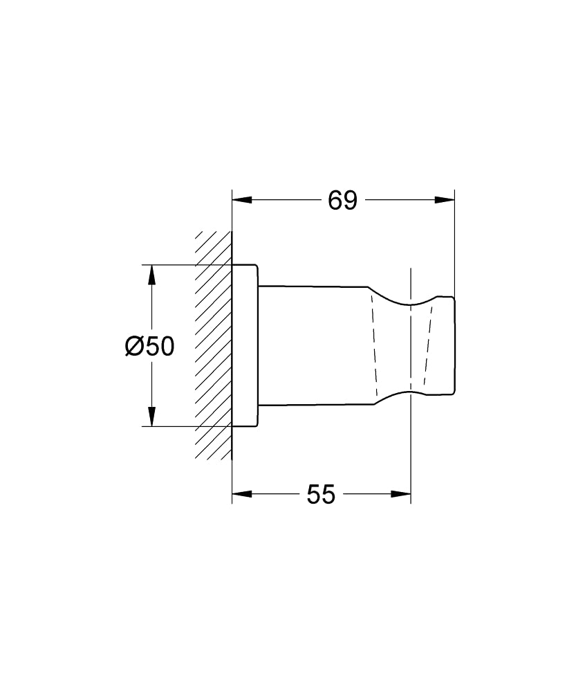 Grohe Rainshower Wall Mount Hand Shower Holder, Starlight Chrome