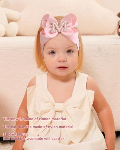 Jollybows 3PCS Baby Girls Bow Headbands Soft Nylon Elastic Hair Accessories
