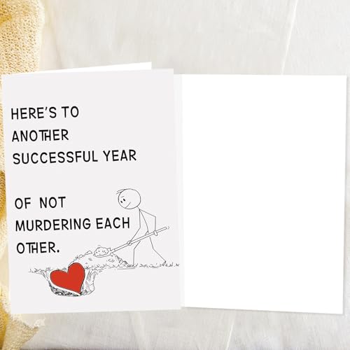 Funny Anniversary Card for Husband & Wife - Heartfelt Message