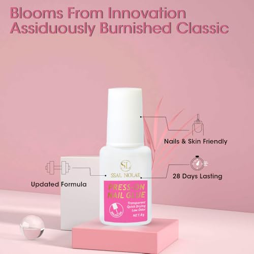 Brush-On Nail Glue for Press On Nails - Quick Dry Salon Quality Adhesive