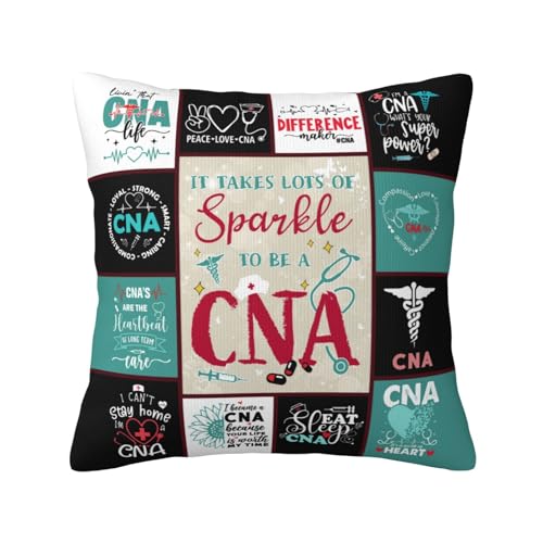 CNA Appreciation Throw Pillow Cover - 18x18 Polyester Gift