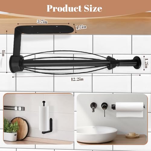 Uniqcovosa Under Cabinet Paper Towel Holder - Stainless Steel, Version 1