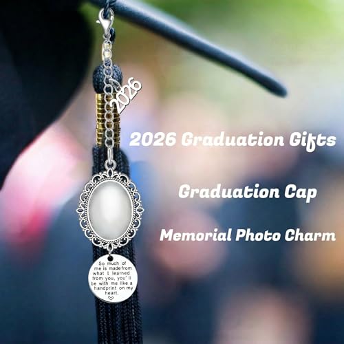 Personalized Graduation Cap Memorial Photo Charm for 2026