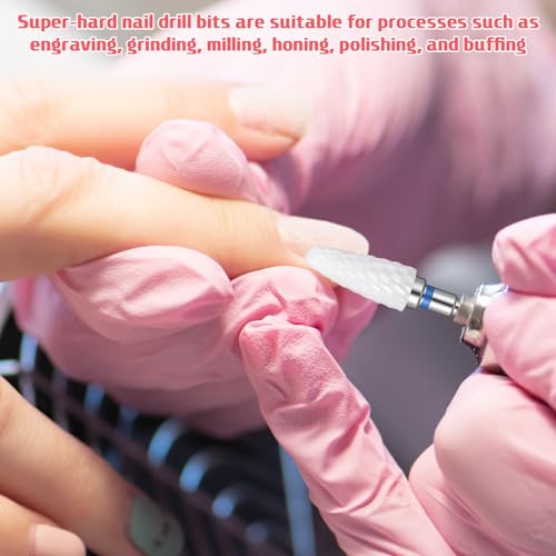 Ceramic Nail Drill Bit 3/32" Flame Bit for Acrylic Gel Removal and Cuticle Care