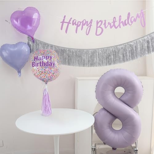 40 Inch Pastel Purple Number 2 Balloon - Helium Foil for Parties