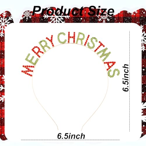 Merry Christmas Rhinestone Headband Holiday Party Hair Accessory