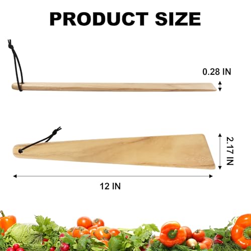 12 Inch Teak Wooden Spatula - Versatile Cooking Turner & Scraper