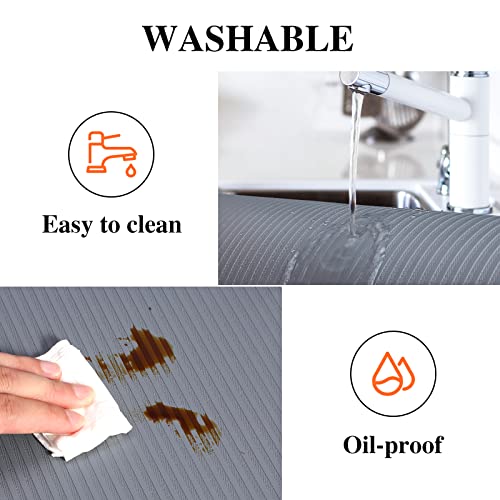 Mcrbeay Dark Gray Shelf Liner - Non-Adhesive, Washable 10" x 120"