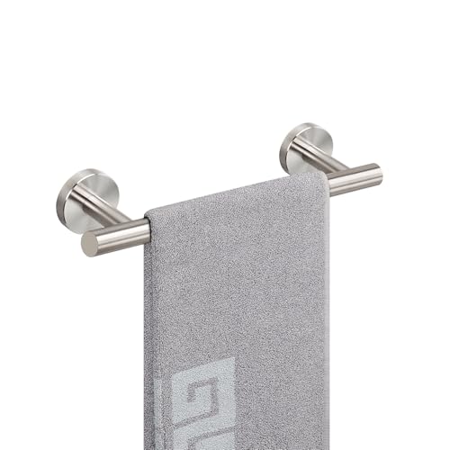NearMoon 10-Inch Brushed Nickel Towel Bar - Wall Mounted Stainless Steel Rack