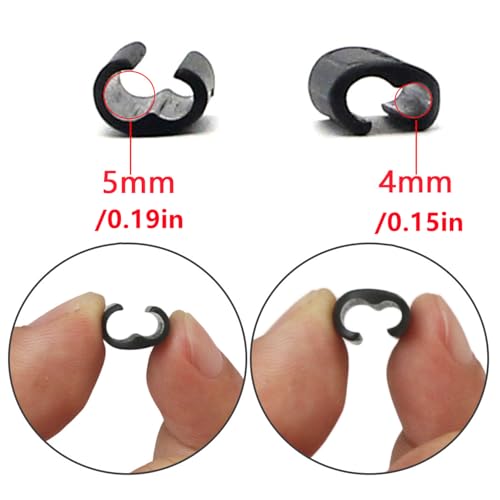 8 Pcs Road Bike Cable Clips, Bike Brake Shifter Cable Housing Guide Clips Bicycles Brake Cable Fixed Clips Frame Buckle for Bike, Black