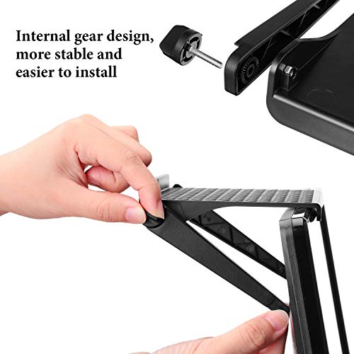 Blulu Adjustable TV Top Shelf Mount Bracket - 8.5 x 4.5 Inch, 2 Pack Black