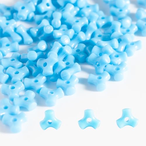 1300 Pcs 10mm Triangle Kandi Tri Beads for Crafts & Jewelry Making