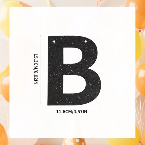 Bruh Birthday Baddie Banner - Black Glitter Party Decoration
