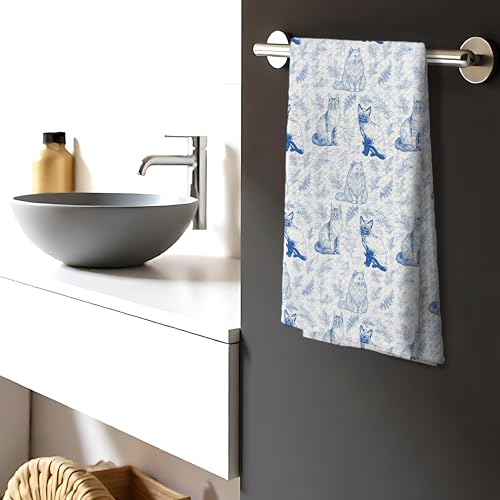 Chinoiserie Cat Kitchen Towels Grandmillennial Decorative Hand Towels