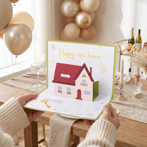 Crisky 3D Pop Up New Home Greeting Card - Housewarming Moving Gift
