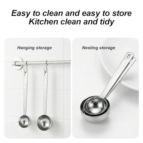 LimeFlex 2-Piece Coffee Scoop Set - 15ml & 30ml Long Handle Spoons