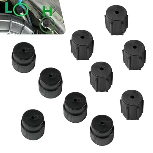 10PCS Car AC System Inflation Port Covers - Durable ABS Seals