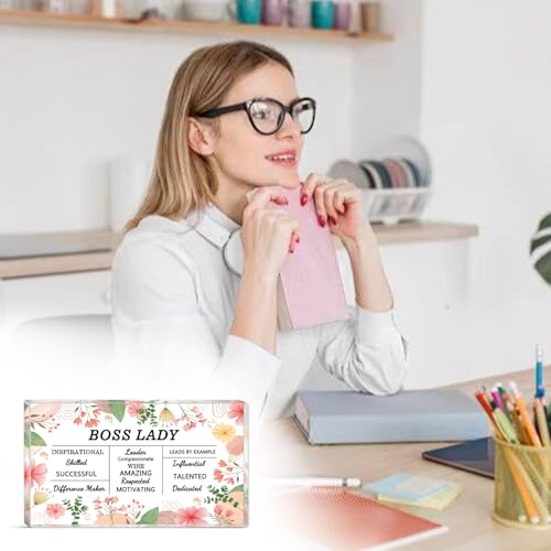 Boss Lady Acrylic Desk Plaque - Office Decor Gift for Female Manager
