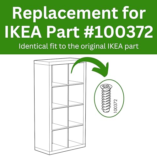 Replacement Screws for IKEA Part #100372 - Zinc Plated Steel (Pack of 10)