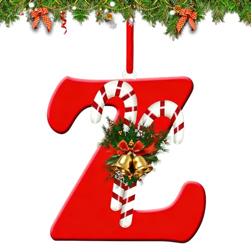 QETRABONE Personalized Christmas Letter Ornament Hanging Tree Decor