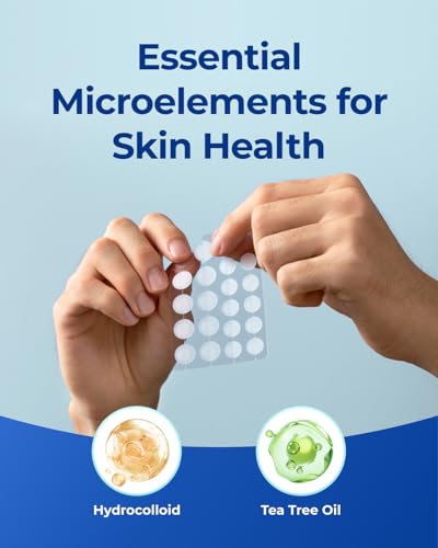 POINTMASS Invisible Pimple Patches - 0.1mm Ultra-Thin Hydrocolloid Zit Stickers with Tea Tree Oil, 44 Count