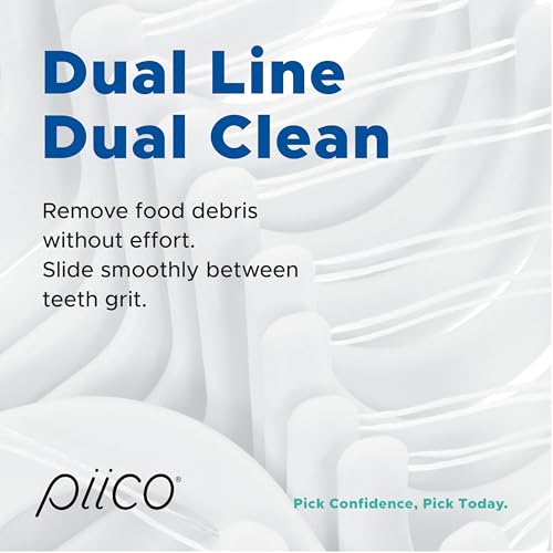 Piico Orthodontic Floss Picks for Braces - Shred-Resistant 50 Count