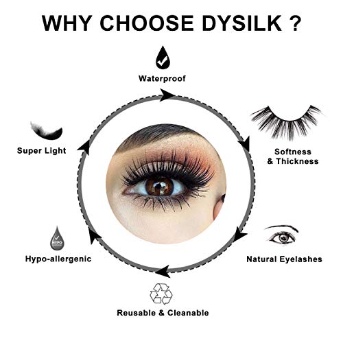 DYSILK Wispy Faux Mink Lashes 3 Pairs - Fluffy Cat Eye False Eyelashes