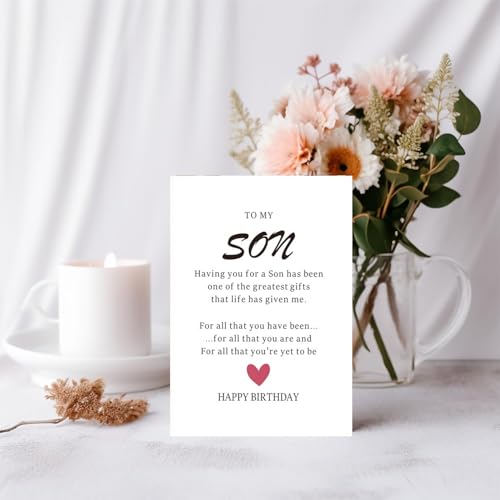 Unique Birthday Card for Son - Heartfelt Gift from Mom & Dad