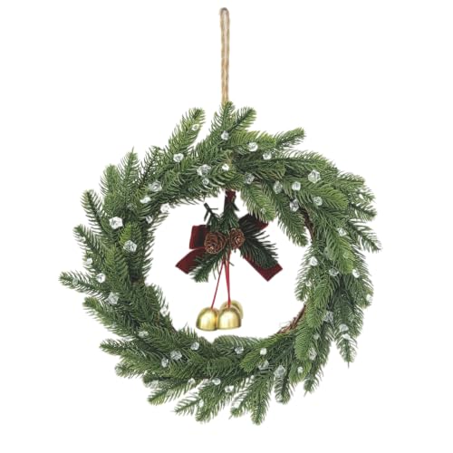 10 Inch Artificial Norfolk Pine Wreath for Front Door & Holiday Decor
