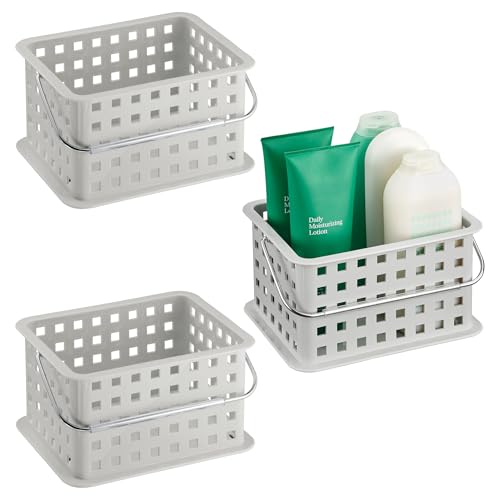 iDesign Portable Shower Caddy Set of 3 - Light Gray Storage Baskets