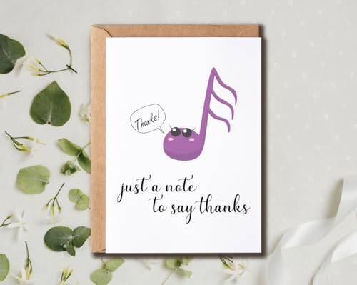 Funny Thank You Card - Just A Note to Say Thanks - 5x7