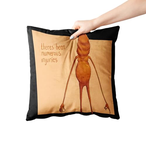 Marcus the Worm Meme Throw Pillow Cover - 18x18 Inches