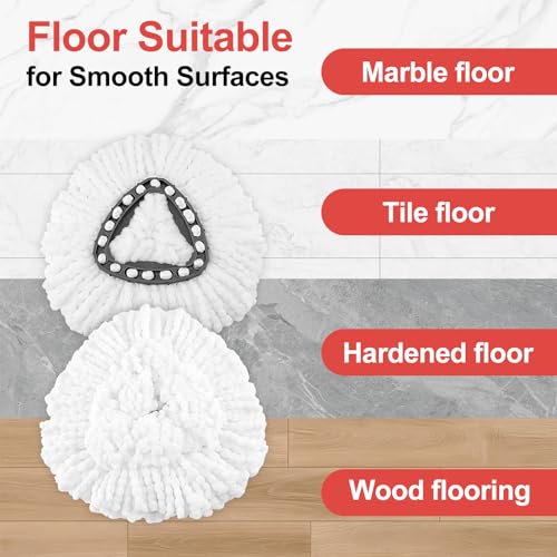 4-Pack Microfiber Spin Mop Replacement Heads for O-Cedar EasyWring